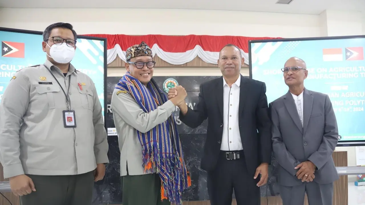 Kementerian Pertanian Timor Leste ikut belajar pertanian pada kegiatan 'Short Course on Agricultural Machinery and Manufacturing Technology' di Politeknik Enjiniring Pertanian Indonesia (PEPI) pada 6-20 Januari 2024. (Istimewa)
