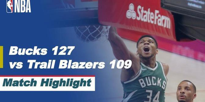 VIDEO: Highlights NBA, Milwaukee Bucks Bungkam Portland Trail Blazers 118-102