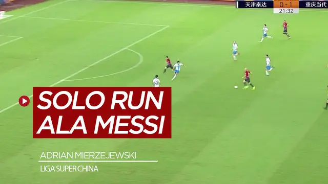 Berita Video Pemain Liga Super China Ini Cetak Gol Spektakuler Ala Lionel Messi
