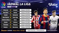 Live streaming pertandingan lengkap Liga Spanyol 2020/2021 dapat disaksikan melalui platform Vidio. (Sumber: Dok. Vidio)