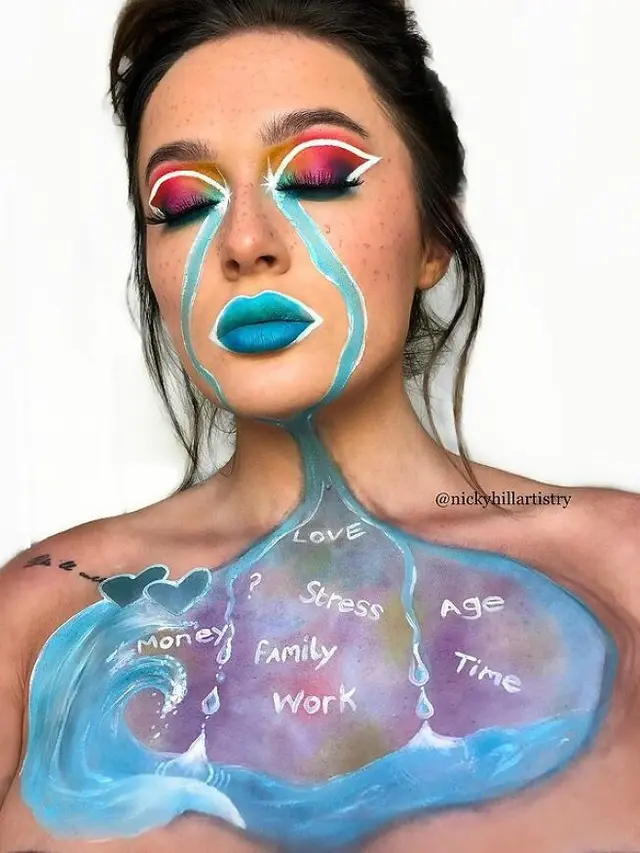 10 Kreasi Ilusi Makeup Wanita Ini Bikin Takjub