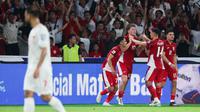 Timnas Indonesia memetik kemenangan krusial di matchday delapan Kualifikasi Piala Dunia 2026 Zona Asia. Menjamu Timnas Bahrain, Skuad Garuda menang dengan skor tipis 1-0. (Bola.com/Abdul Aziz)