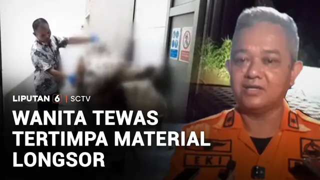 Seorang Wanita Tewas Tertimpa Material Longsor di Sukabumi