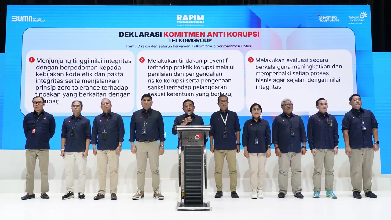 TelkomGroup Deklarasikan Komitmen Anti Korupsi Menjelang Peringatan Hari Antikorupsi Sedunia 2024