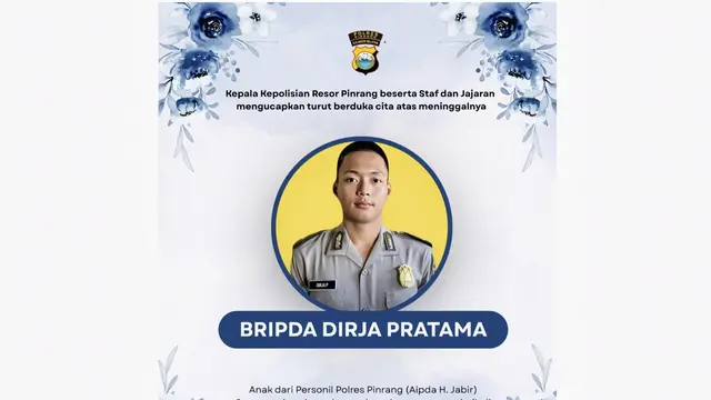 Bintara Muda Polda Sulsel berinisial Bripda DP (19)