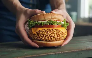 Resep Burger Mie Instan Renyah yang Anti Hancur