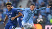 Dalam sejarah final Liga Champions, pertemuan dua tim dari satu negara pernah 8 kali terjadi sejak format Liga Champions diperkenalkan pada musim 1992/1993. Spanyol dan Inggris mendominasi dengan masing-masing tiga kali meloloskan dua wakilnya berlaga di partai final. Berikut daftar lengkapnya. (AFP/Pool/David Ramos)