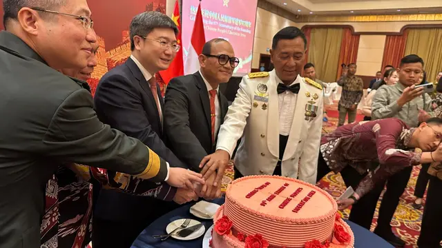 Acara peringatan 97 tahun berdirinya Tentara Pembebasan Rakyat China (PLA) di Jakarta, Senin (29/7/2024). (Dok. Liputan6/Benedikta Miranti)