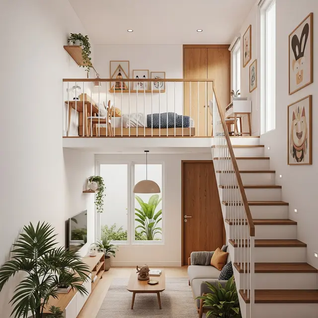 9 Desain Rumah Mezzanine Minimalis untuk Lahan 6x12, Maksimalkan Ruang Vertikal