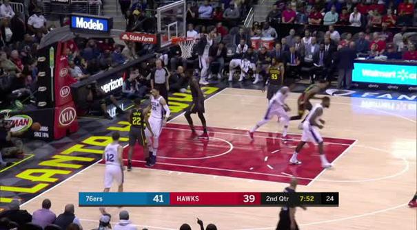 Berita video game recap NBA 2017-2018 antara Philadelphia 76ers melawan Atalanta Hawks dengan skor 121-113.
