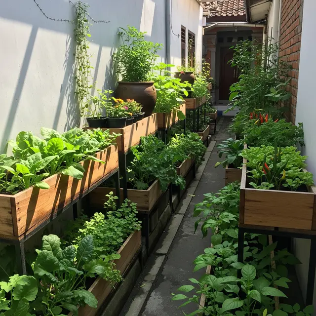 9 Desain Kebun Sayur di Gang Sempit, Lahan Terbatas Jadi Produktif