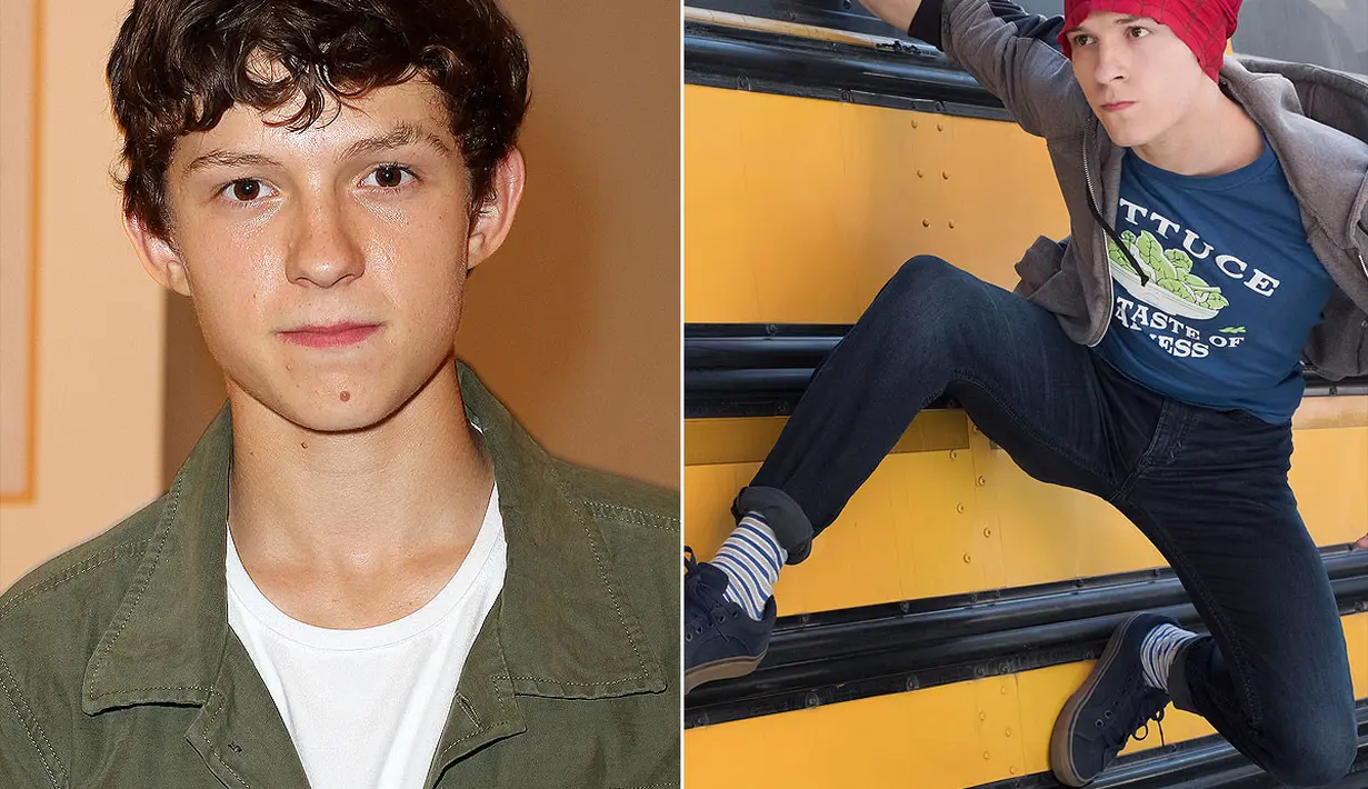 Tom Holland menjadi dancer di usia 10 tahun. Lalu ia pun kini menjadi Spider-Man. (Jonathan Leibson/WireImage; Marvel/Disney/Kobal/REX/Shutterstock/People)