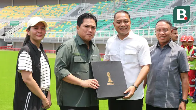 FOTO Erick Thohir Sidak Stadion Gelora Bung Tomo