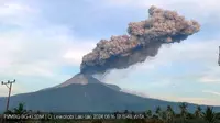 Erupsi Gunung Lewotobi Laki-laki, Nusa Tenggara Timur, Minggu, 16 Juni 2024. (PVMBG Badan Geologi).