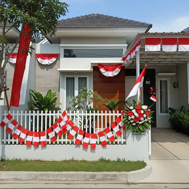 9 Ide Dekorasi 17 Agustus di Pagar Rumah, Tampilan Hunian Makin Meriah
