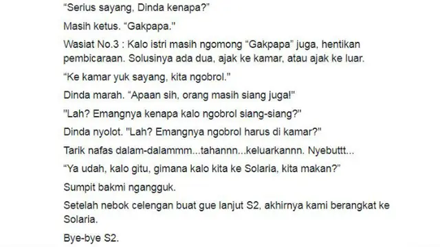 Pasangan zaman now curhat di media sosial.