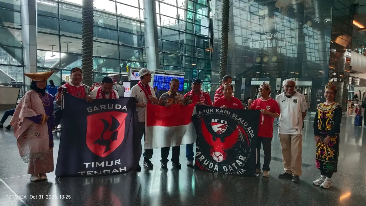Garuda Qatar menyambut Timnas Indonesia U-17