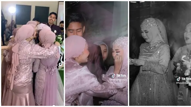 Orangtua Meninggal, Mempelai Wanita Ini Dapat Kejutan Haru dari Sahabat di Pernikahannya