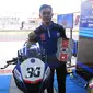 Pembalap Yamaha Racing Indoneia (YRI) AP250 Muhammad Faerozi Toriqatullah. (Liputan6.com/Hans Bahanan)