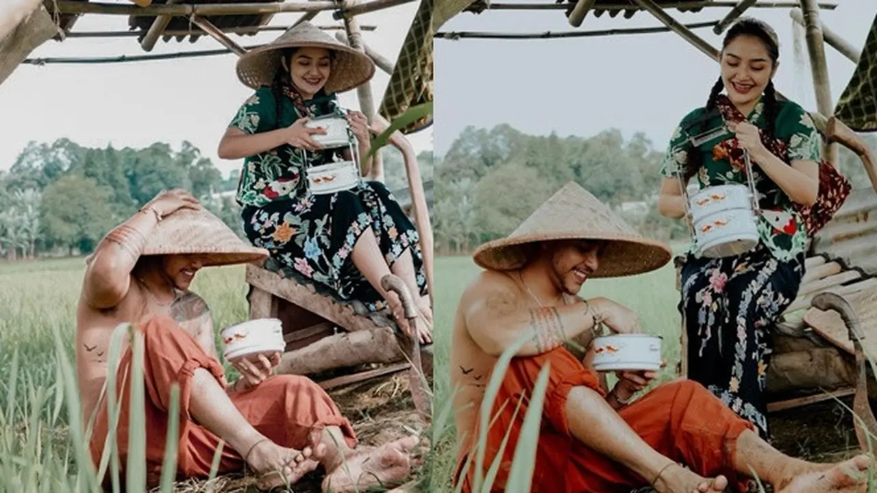 7 Pemotretan Siti Badriah dengan Krisjiana Baharudin di Sawah Ini Curi Perhatian
