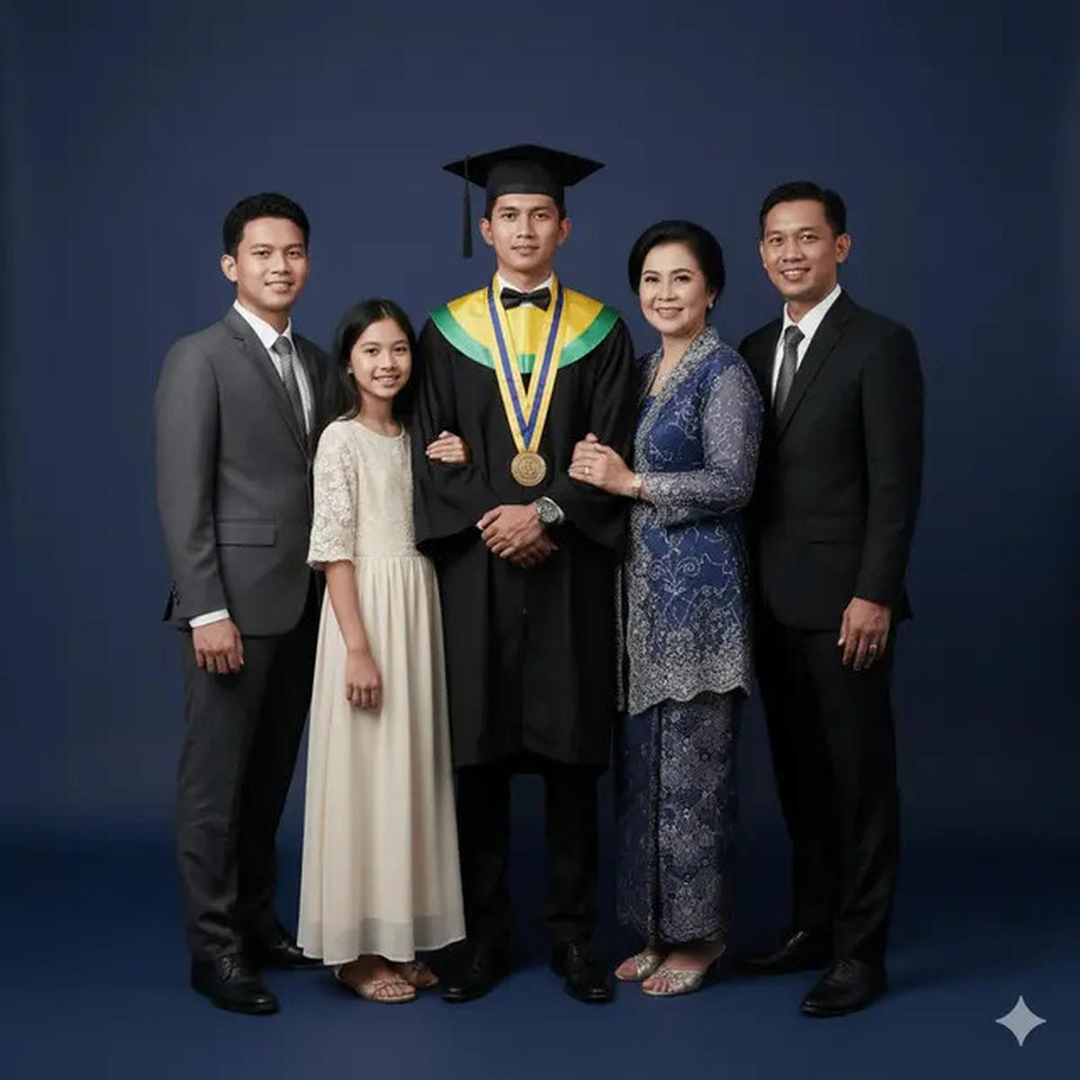 Prompt Gemini AI Edit Foto Wisuda Bareng Keluarga, Hasilnya Bikin Haru