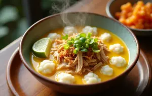 Resep Bubur Kuah Opor yang Gurih dan Menghangatkan