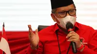 Sekretaris Jenderal DPP PDI Perjuangan (PDIP) Hasto Kristiyanto Saat Membuka Sekolah Partai Calon Kepala Daerah PDIP, Minggu (13/9/2020).  (Foto: Dokumentasi PDIP).