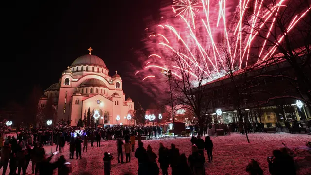 Pesta Kembang Api Tahun Baru di Serbia