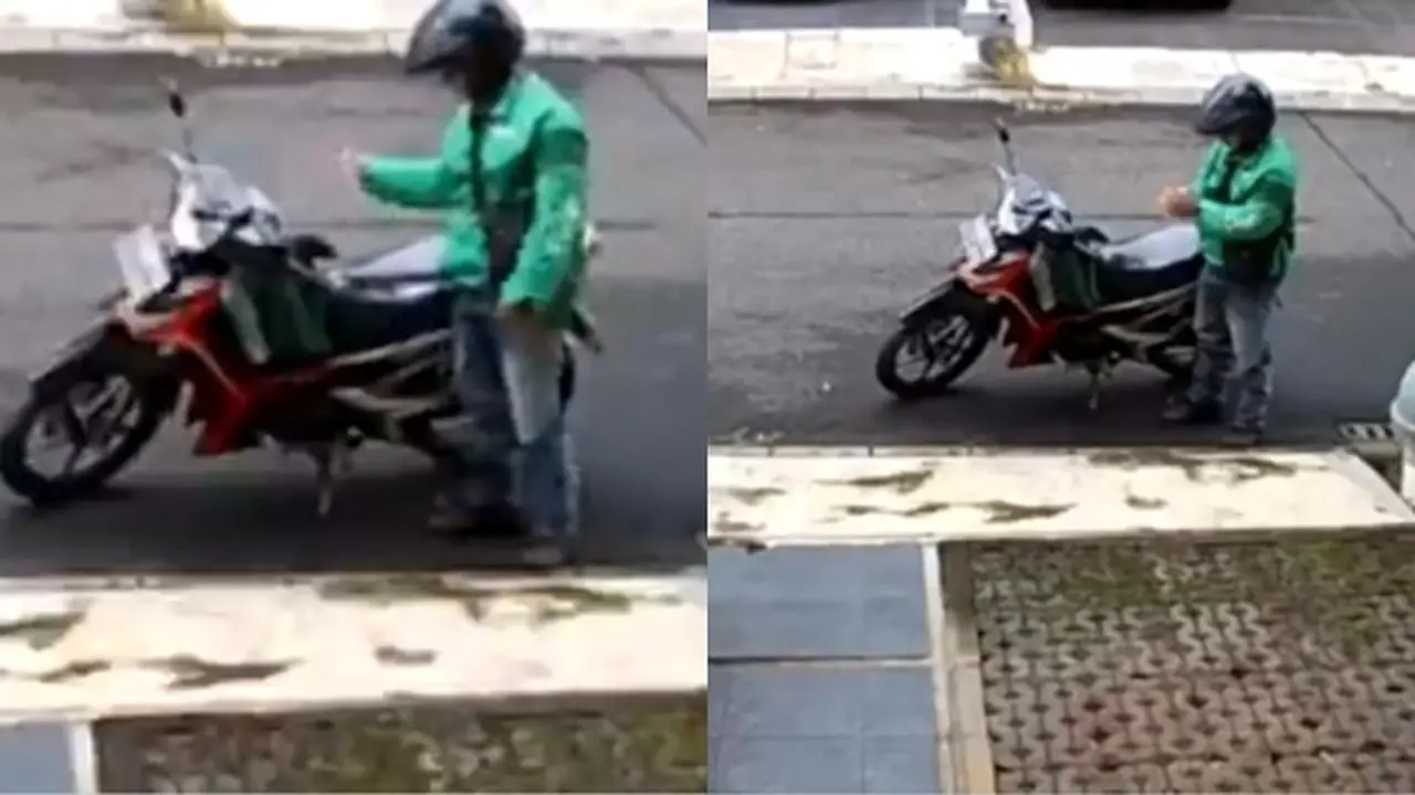 Tetap Patuhi Protokol Kesehatan, Aksi Driver Ojek Online Ini Bikin Salut