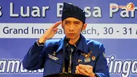 FOTO: Ibas Pakai Topi Udeng Bali Buka KLB Demokrat