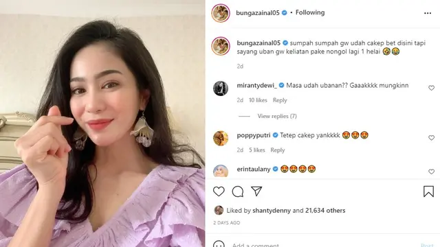 Potret Unggahan Bunga Zainal