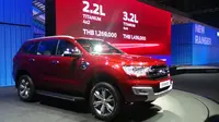 All New Everest 2,2 liter Titanium 4x2 dipasarkan dengan harga 1.269.000 baht, 3,2 liter Titanium 4x4 1.459.000 baht.