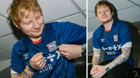 Ed Sheeran muncul pada launching jersey baru Ipswich Town. (Dok. Official Ipswich Town)