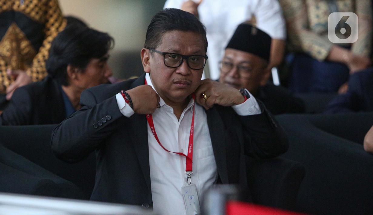 KPK juga menetapkan Hasto Kristiyanto sebagai tersangka dugaan perintangan penyidikan atau Obstruction of Justice (OOJ) dalam kasus tersebut. (Liputan6.com/Angga Yuniar)