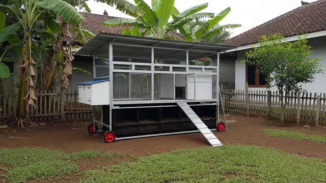 Desain Kandang Ayam Beroda yang Membantu Mengurangi Bau Menyengat/Gemini AI