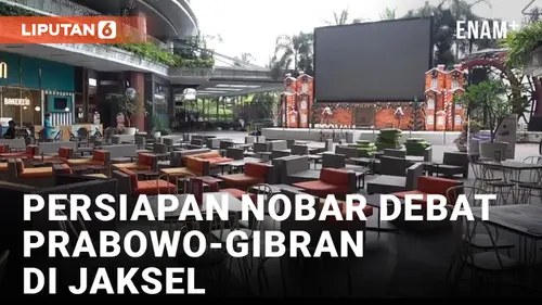 VIDEO: Nobar Debat Prabowo-Gibran, Begini Suasana Lokasi di Jakarta Selatan Jelang Acara