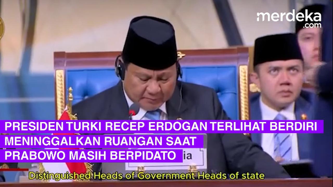 Tatapan Tajam Mayor TNI Teddy saat Erdogan Walk Out di Tengah Prabowo Pidato Serius