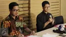 Pimpinan KPK Laode M Syarif (kanan) dan Juru Bicara KPK Febri Diansyah. (Liputan6.com/Helmi Afandi)