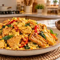 Tempe Campur Telur Asin (AI Generated)