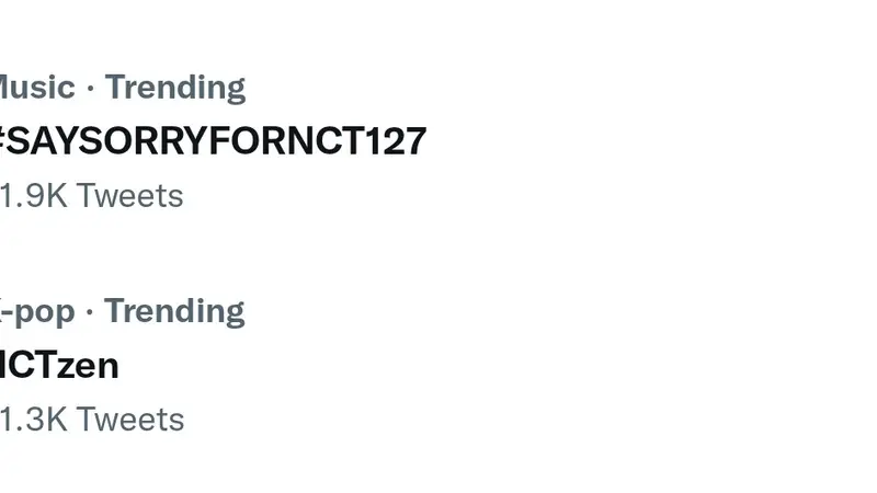 #SAYSORRYFORNCT127 Trending Twitter
