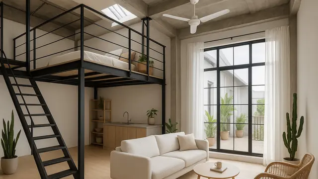 Model Rumah Mezzanine Industrial Cocok untuk Nuansa Tropis (Foto: ChatGPT)