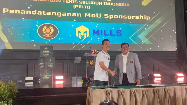 Pelti menggandeng Mills untuk perlengkapan tanding atlet tenis Indonesia selama dua tahun ke depan.