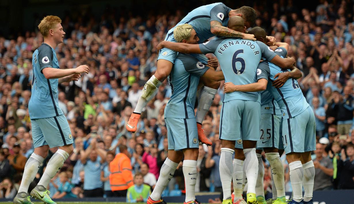 2. Manchester City - 146.927.965 poundsterling dalam 28 pertandingan. (AFP/Oli Scarff)