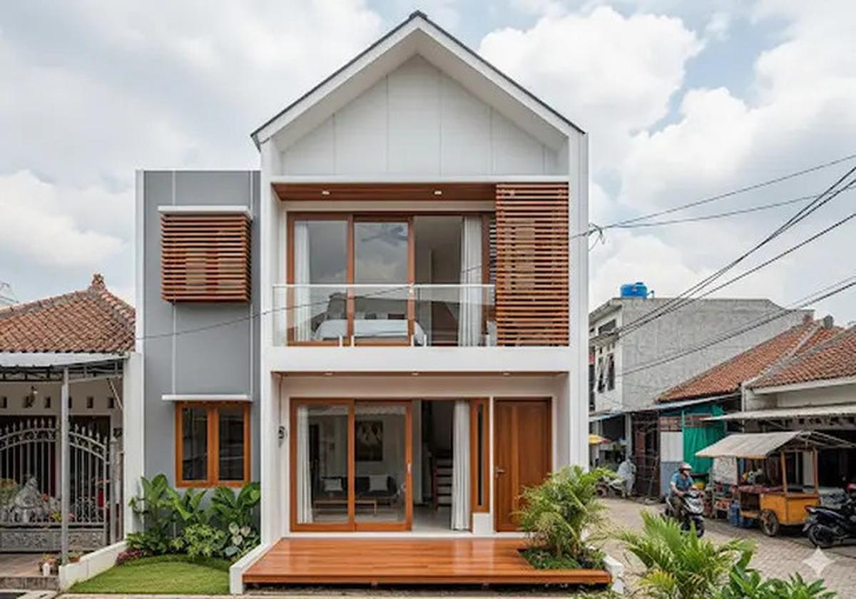10 Inspirasi Rumah Sederhana 5x8 Meter 2 Lantai 2 Kamar yang Nyaman dan Elegan
