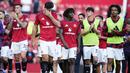 Hasil ini membuat, Manchester Uited gagal meraih poin pertama mereka di liga musim ini. (AP Photo/Dave Thompson)