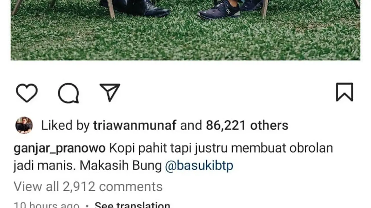Bakal calon presiden dari Partai Demokrasi Indonesia Perjuangan (PDIP) Ganjar Pranowo bertemu dengan Komisaris Utama Pertamina Basuki Tjahaja Purnama (BTP) alias Ahok.