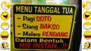 Menu tanggal tua (Istimewa)