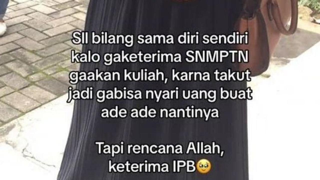 Siapa sangka, ia akhirnya lulus SNMPTN dan diterima di IPB.