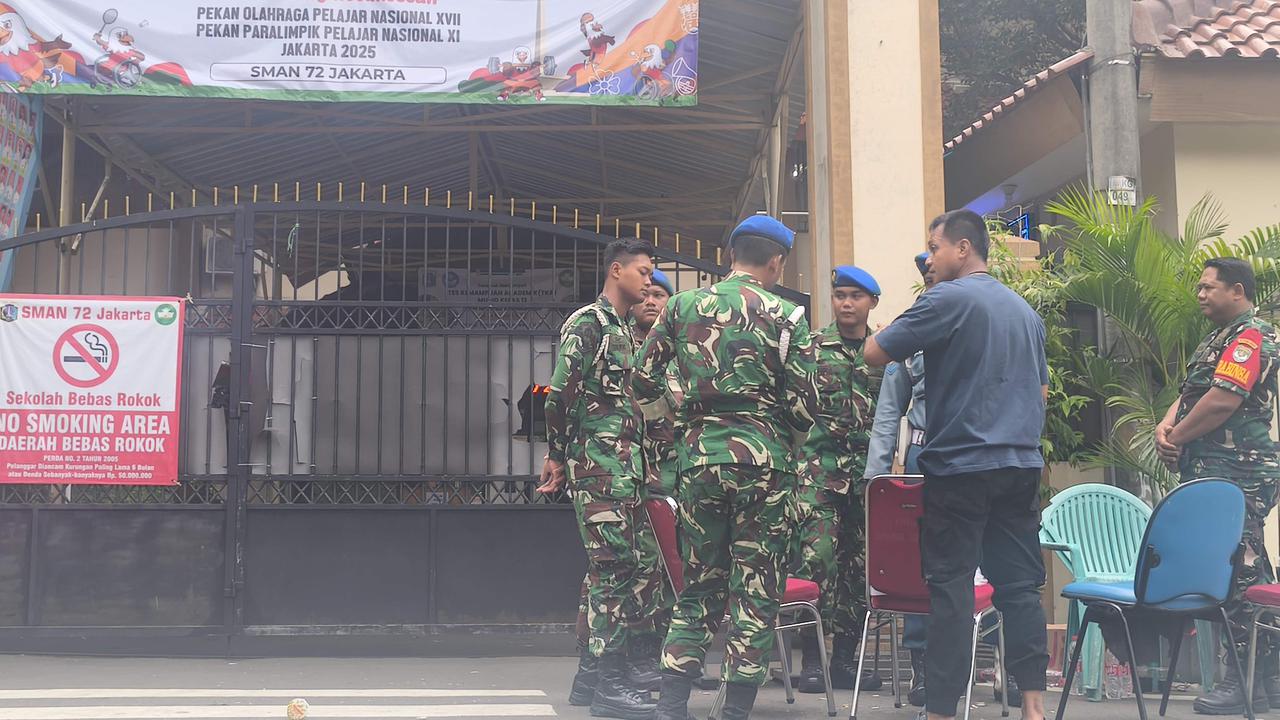 Kata Prajurit TNI AL soal Pengamanan TKP Ledakan di SMAN 72 Jakarta