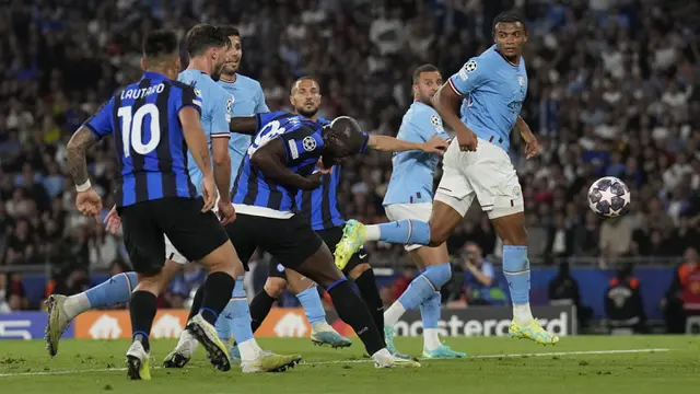 Foto: Aksi Sepakan Cantik Rodri Bawa Man City Bungkam Inter Milan di Final Liga Champions, Lengkapi Treble Winners Musim 2022 / 2023